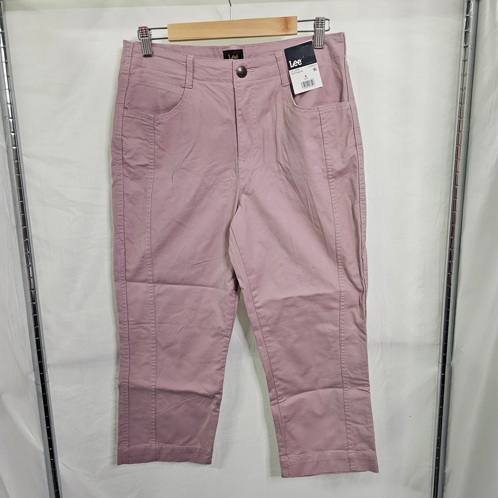 Lee 23" Crop Capri Pant Lux Soft Ultra Mauve New Womens Size 8
